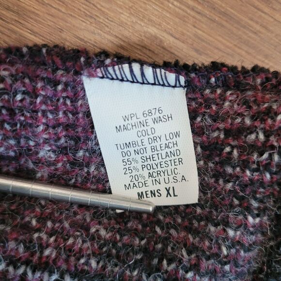 Vintage Wool Blend Sweater Vest XL Mens Plaid USA Red Black Boundary Waters - Picture 5 of 13